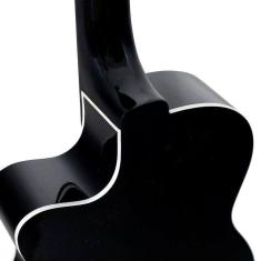 Violão Flat Giannini Eletroacústico 14 Ceq Bk Nylon Cutaway