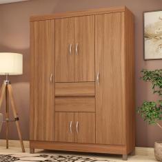 Guarda Roupa Ecom II em MDP com 6 Portas 2 Gavetas Demobile