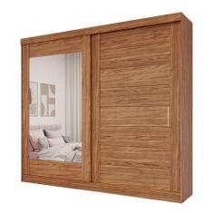 Guarda Roupa Casal Com Espelho 100% Mdf 2 Portas 8 Gavetas Florença Pa