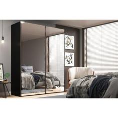 Guarda Roupa Solteiro com Espelho 2 Portas 3 Gavetas Veneto - Mambel