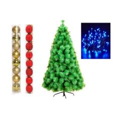 Arvore de Natal Pinheiro 1,80 metros 228 galhos com enfeites - store v