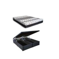 Cama Box Baú Casal king Size + Colchão de Molas  Castor Class Macio 19