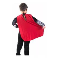 Fantasia Infantil do Thor Longa Com Enchimento e Máscara - RR Store, G