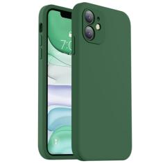 Vooii Capa compatível com iPhone 11, silicone líquido atualizado com [bordas planas] [proteção da câmera] [forro de microfibra macio antiarranhões] capa de celular para iPhone 11 de 6,1 polegadas