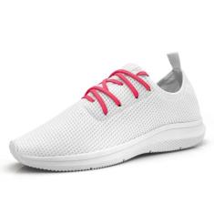 Tênis Feminino Leve Moderno Academia Caminhada - EXP, 37, Rosa, Femini