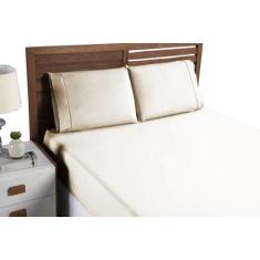 Jogo de Lençol Casal 3 Peças 800 Fios Algodão Egípcio Conforto Premium