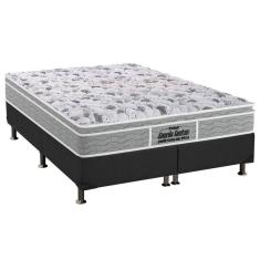 Cama Box King: Colchão Espuma D45 Probel Anatômico Guarda Costas Próextreme Plus + Base CRC Suede Gray (193x203)
