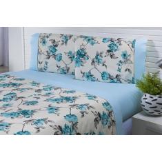 Jogo Lençol 4 Peças Cama Viúva(1,88m x 1,28m x 30alt ) Percal 180 Fios