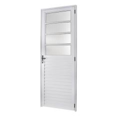 Porta basculante 2,10x70 lado ESQUERDO no alumínio branco