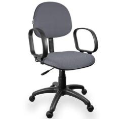 Cadeira Executiva Jserrano Cinza com Preto com Braço - ULTRA Móveis