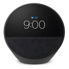 Echo Spot 2024 Smart Speaker Caixa Som Tela 2,83 Alexa Preta - Echo-Sp