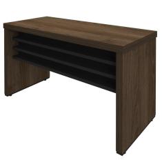 Mesa Para Escritório 135cm Tamburato A06 Marrom-preto - Mpozenato