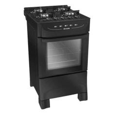 Fogão 4 Bocas Mueller MFV4BB Mesa de Vidro Preto Fosco Bivolt, Bivolt