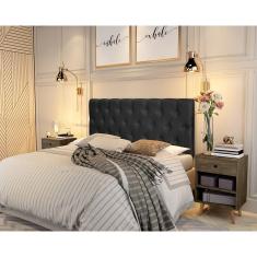 Painel Cabeceira Paris Queen Para Cama Box 1,58 Suede 