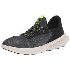 New Balance Tênis de corrida masculino Fresh Foam Roav Elite V1, Preto/Verde Pixel, 42