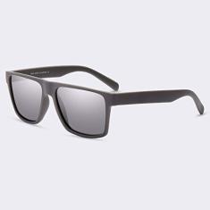 Óculos Aofly AF8034 óculos de sol masculino polarizado, óculos de sol clássico masculino, polarizado, preto, para direção af8034 (Cinza)