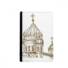 Capa carteira porta-cartões com desenho de paisagem e passaporte Notecase Burse da Church Landmark