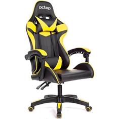 Cadeira gamer pctop strike amarela - 1005