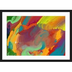 Quadro Decorativo Abstrato Colorido Moderno Salas Decoração - Vital Qu