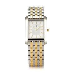 Relógio Pulso Jean Vernier Aço Feminino Suíço JV02012, Dourado+Prata