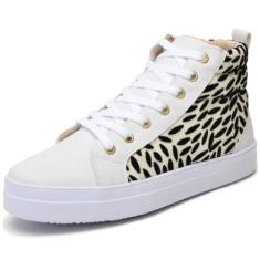 Tênis Feminino Bota Casual Original da GTS, Branco, 35