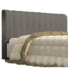 Cabeceira King Kiara 195 CM Suede Cinza - D A Decor