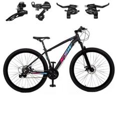 Bicicleta Aro 29 KSW XLT 100 24 Velocidades Alumínio MTB Câmbios e Tro