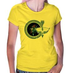 Baby Look Signo Sagitário Astrologia - Foca na Moda, Amarelo, M