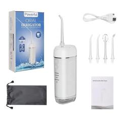 CareMax Irrigador Bucal Portátil Sem Fio: Recarregável [íons de Lítio de 2000 mAh] Mini Irrigador Oral para Viagem e Casa, Limpa Dentes e Gengivas, 5 Modos, Branco, Preto, Azul
