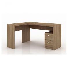 Mesa Com 2 Gavetas Para Escritório Me4129 Mdp Amendoa