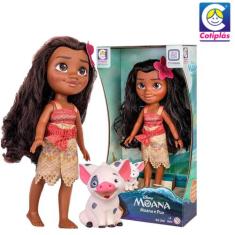 Boneca Moana E Pua - 2600 Cotiplás, Laranja, Moana