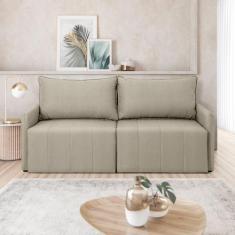 Sofá Cama Baraúna Retrátil e Reclinável 3 lugares 1,80m em Linho CabeC