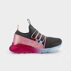 Tênis Infantil Bibi Evolution II Cinza com Rosa-Feminino