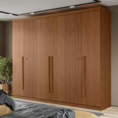 Guarda Roupa Casal Ripado 6 Portas 4 Gavetas Antony - Santos Andirá