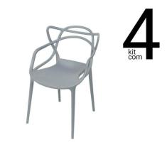 Conjunto 4 Cadeiras Allegra - Cinza - Ordesign