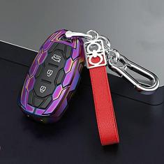 TPHJRM Carcaça da chave do carro em liga de zinco, capa da chave, adequada para Hyundai i30 Ix35 Kona Encino Solaris Azera Accent TM Palisade Santa Fe