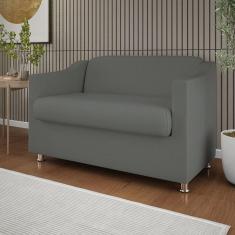 Namoradeira Elegante Sala, Quarto Suede ? Balaqui Decor cinza