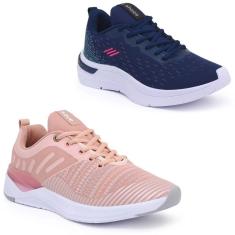 Tênis Feminino Fitness Esportivo Caminhada Academia Kit 2