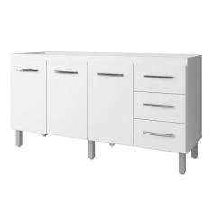 Balcão Para Pia Emily 160 Cm Moblis Cor:branco