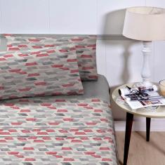 Jogo de Cama Queen 4 Peças 100% Algodão Essenciale