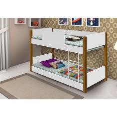 Bicama Infantil Valentina Juvenil - Branca E Mel - Branco