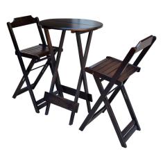 Jogo De Bistrô C/ 02 Banquetas Tabaco