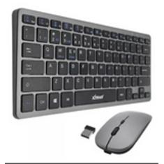Teclado E Mouse Bluetooth E Wireless Ultra Fino Silencioso - weibo