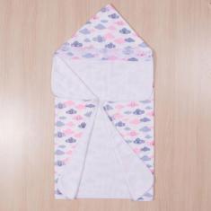 Toalha De Banho Bebê Atoalhada Forrada Com Capuz Super Macia Para Meni