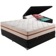 Cama Box Baú e Colchão Classic 26 cm Molas ensacadas Casal Anjos,  Pre