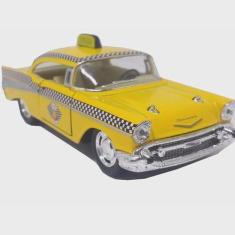 Carrinho Miniatura Táxi Americano Bel Air Ferro Fricção Escala1:40 - K