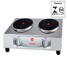 Fogão Elétrico Layr  Topázio  4.0 2 Bocas, Inox, 220V