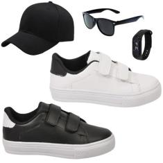 Kit 2 Pares de Tênis Infantil Masculino Escolar Casual Menino Novo +Bo