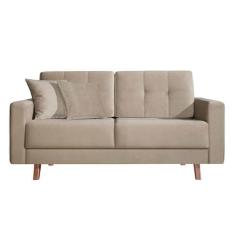 Sofá 2 Lugares Acqua Veludo Marrom