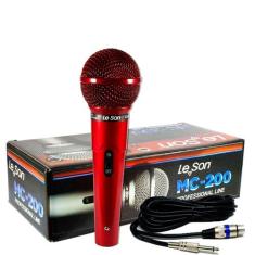 Microfone Le Son Mc-200 Dinamico Cardióide Profissional - LESON, Verme